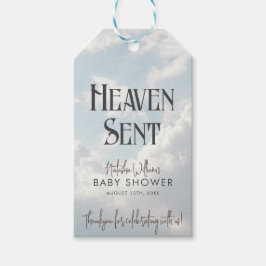 Hemelse wolken lucht hemelse babyborrel cadeaulabel