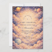 Hemelse Wolken Planeten Baby Shower Kaart (Voorkant)