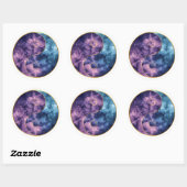 Hemelse Yin‑Yang Kosmische Balans Ronde Sticker (Vel)