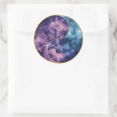 Hemelse Yin‑Yang Kosmische Balans Ronde Sticker (Tas)