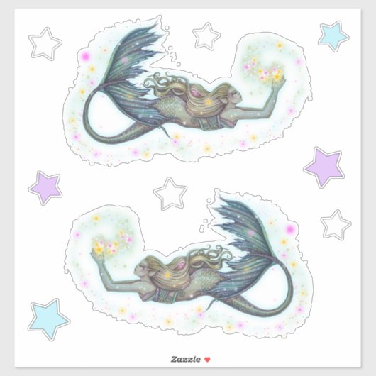 Hemelse Zee Zeemeermin Stickers door Molly Harriso (Vel)