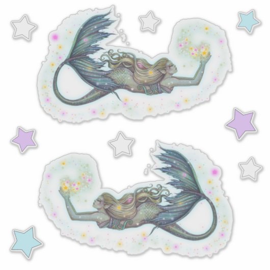 Hemelse Zee Zeemeermin Stickers van Molly Harrison (Voorkant)
