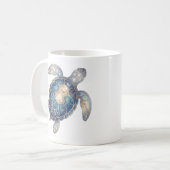 Hemelse Zeeschildpad Mok Luxe Lijnkunst (Voorkant links)