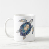 Hemelse Zeeschildpad Mok Luxe Lijnkunst (Links)
