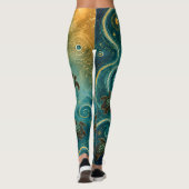Hemelse Zeeschildpadreis Leggings (Achterkant)