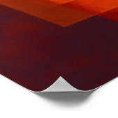 Hemelse Zen Smaragd Gloeiende Kleurveld Abstracte  Poster (Hoek)