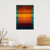Hemelse Zen Verborgen Horizon Kleurveld Abstracte Poster (Keuken)
