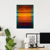 Hemelse Zen Verborgen Horizon Kleurveld Abstracte Poster (Thuiskantoor)