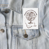 Hemelse Ziel Wijsheid | Vintage Armillair Sfeer Button (Insitu)