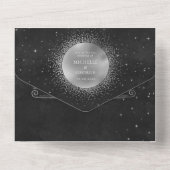 hemelse zilverbruiloft in één uitnodiging (Achterkant)