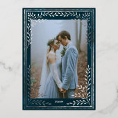 Hemelse Zilveren Folie Gotische Huwelijksuitnodigi Folie Uitnodiging (Achterkant)