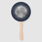 Hemelse Zilveren Maan Trouwprogramma Handventilato Handwaaier (Voorkant)