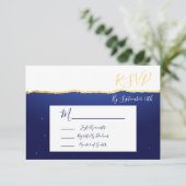 Hemelse Zodiac Sterren Trouwkaarten RSVP (Staand voorkant)