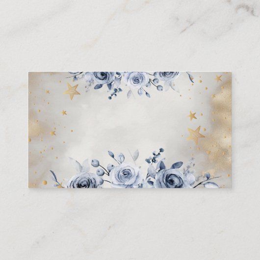 Hemelse Zon, Blauwe Maan Rozen Sterren Informatiekaartje (Achterkant)