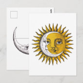 Hemelse Zon en Maan Afbeelding Ledge Briefkaart (Voorkant / Achterkant)