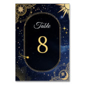 Hemelse zon en maan bruiloft kaart (Achterkant)