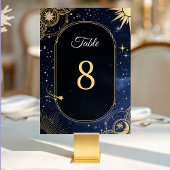 Hemelse zon en maan bruiloft kaart