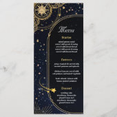 Hemelse zon en maan bruiloft menu (Voorkant)