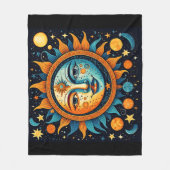 Hemelse Zon En Maan Fleece Deken (Voorkant)