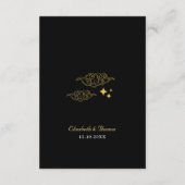 Hemelse zon en maan huwelijksdetails informatiekaartje (Achterkant)