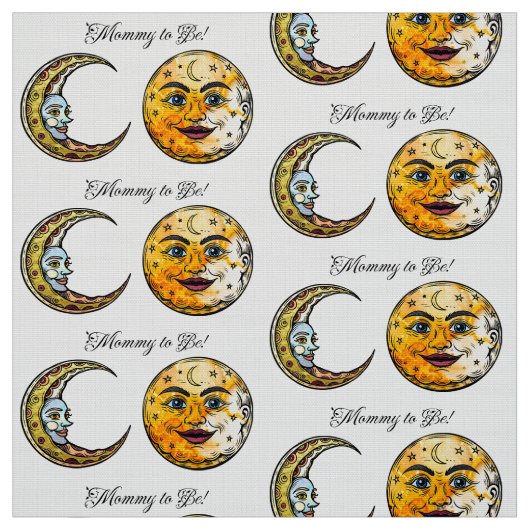 Hemelse Zon en Maan Mama To Be Stof (Swatch)