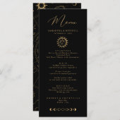 Hemelse Zon en Maan Menu Zwart en Goud Versie (Voorkant / Achterkant)