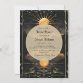 hemelse zon en maan mystieke bruiloft kaart (Voorkant)