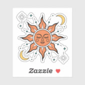 Hemelse Zon en Maan Vinyl Sticker (Vel)