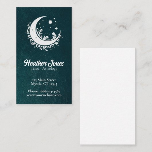 Hemelse zon en maan visitekaartje (Voorkant / Achterkant)
