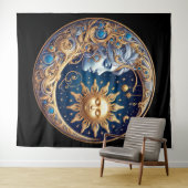 Hemelse Zon en Maan  Wandkleed (In Situ (horizontaal))