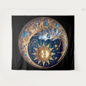 Hemelse Zon en Maan  Wandkleed (Voorkant (horizontaal))