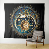 Hemelse Zon en Maan  Wandkleed (In Situ (horizontaal))