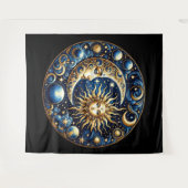 Hemelse Zon en Maan  Wandkleed (Voorkant (horizontaal))