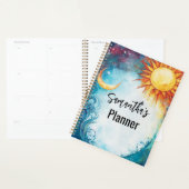 Hemelse Zon en Maan Waterverf Planner (Display)