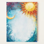 Hemelse Zon en Maan Waterverf Planner (Achterkant)