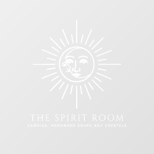 Hemelse Zon en Maan Zakelijk Raamsticker (Vel)