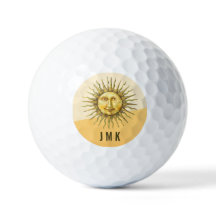 Hemelse Zon Gezicht Kleurblok Monogram 