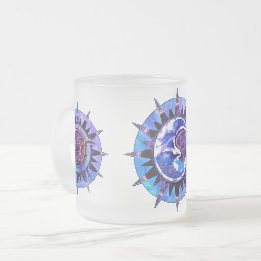 hemelse zon & maan bevroren mok (Voorkant links)