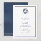 Hemelse Zon & Maan Blauw Kaart (Voorkant / Achterkant)