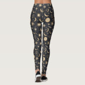 Hemelse Zon Maan en Sterren Nacht Hemel Leggings (Achterkant)