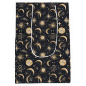 Hemelse Zon Maan en Sterren Nacht Hemel Medium Cadeauzakje (Achterkant)