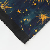 Hemelse Zon Maan Fasen Patchwork Boho Mystieke Fleece Deken (Hoek)