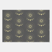 Hemelse Zon Maan Fases Zodiac Inpakpapier Vel (Voorkant 3)