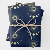 Hemelse Zon Maan Fases Zodiac Inpakpapier Vel (In situ)