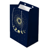 Hemelse Zon Maan Fases Zodiac Medium Cadeauzakje (Achterkant Gekanteld)