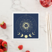 Hemelse Zon Maan Fases Zodiac Servet (Insitu)