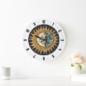 Hemelse Zon Maan Gezichten Grote Klok (Huis)