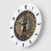 Hemelse Zon Maan Gezichten Grote Klok (Hoek)