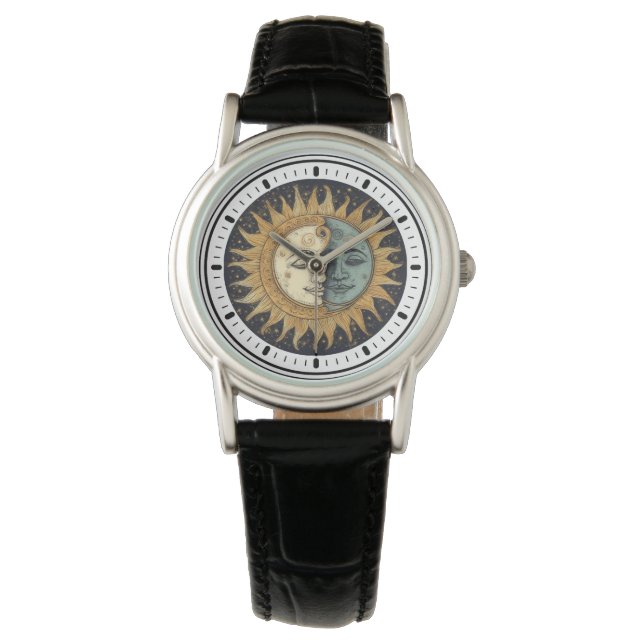 Hemelse Zon Maan  Horloge (Voorkant)