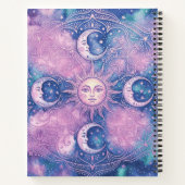 Hemelse Zon & Maan Mandala Melkweg Nevel Notitieboek (Achterkant)